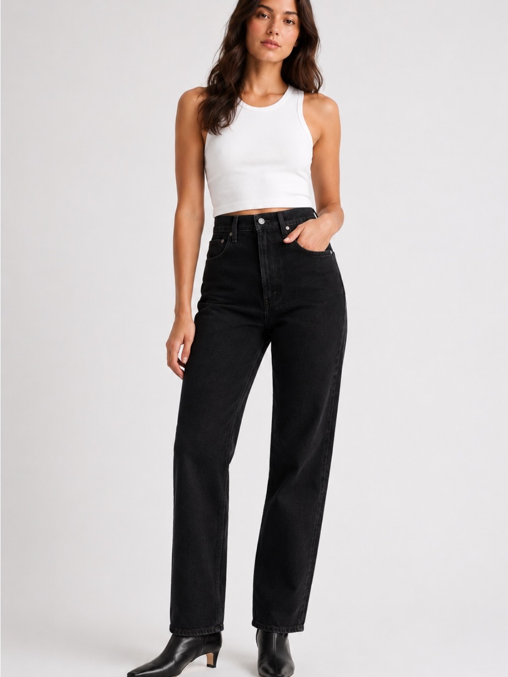 NWT Abercrombie & Fitch Curve Love ’90s Straight Ultra High Rise Jeans 25 Long